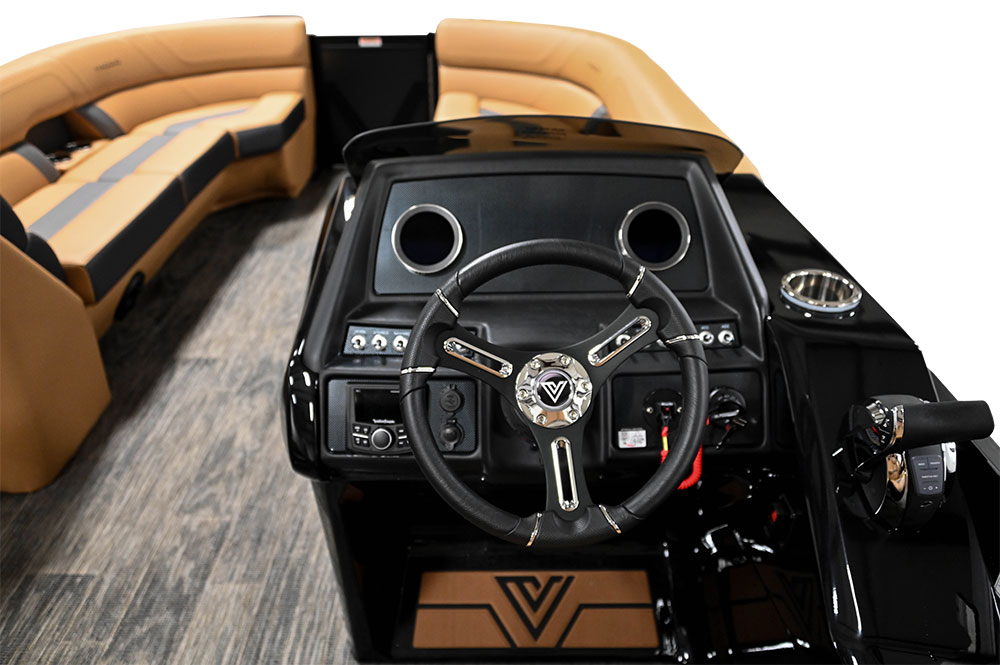 Helm on a Viaggio Diamante T Model | Viaggio Pontoon Boats