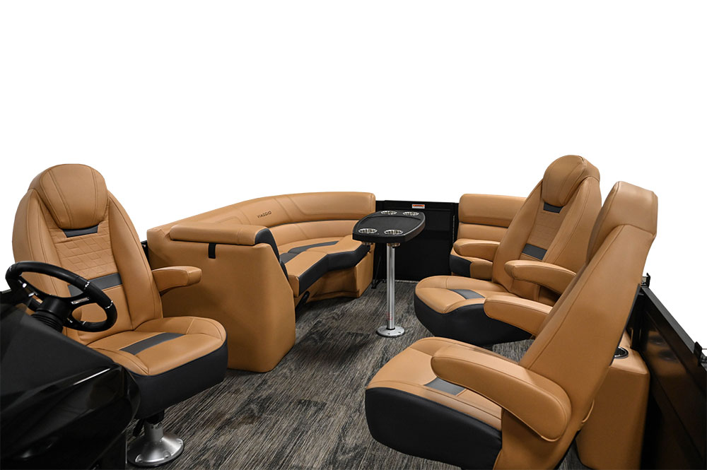 Recliner Chairs on a Viaggio Diamante T Model | Viaggio Pontoon Boats