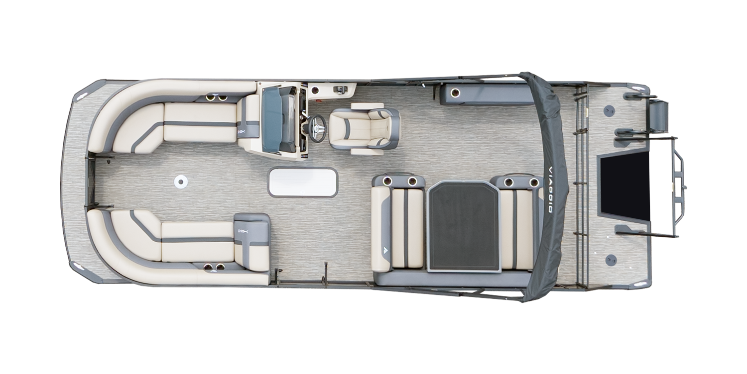 Overhead Picture Lago X-22D Pontoon Boat