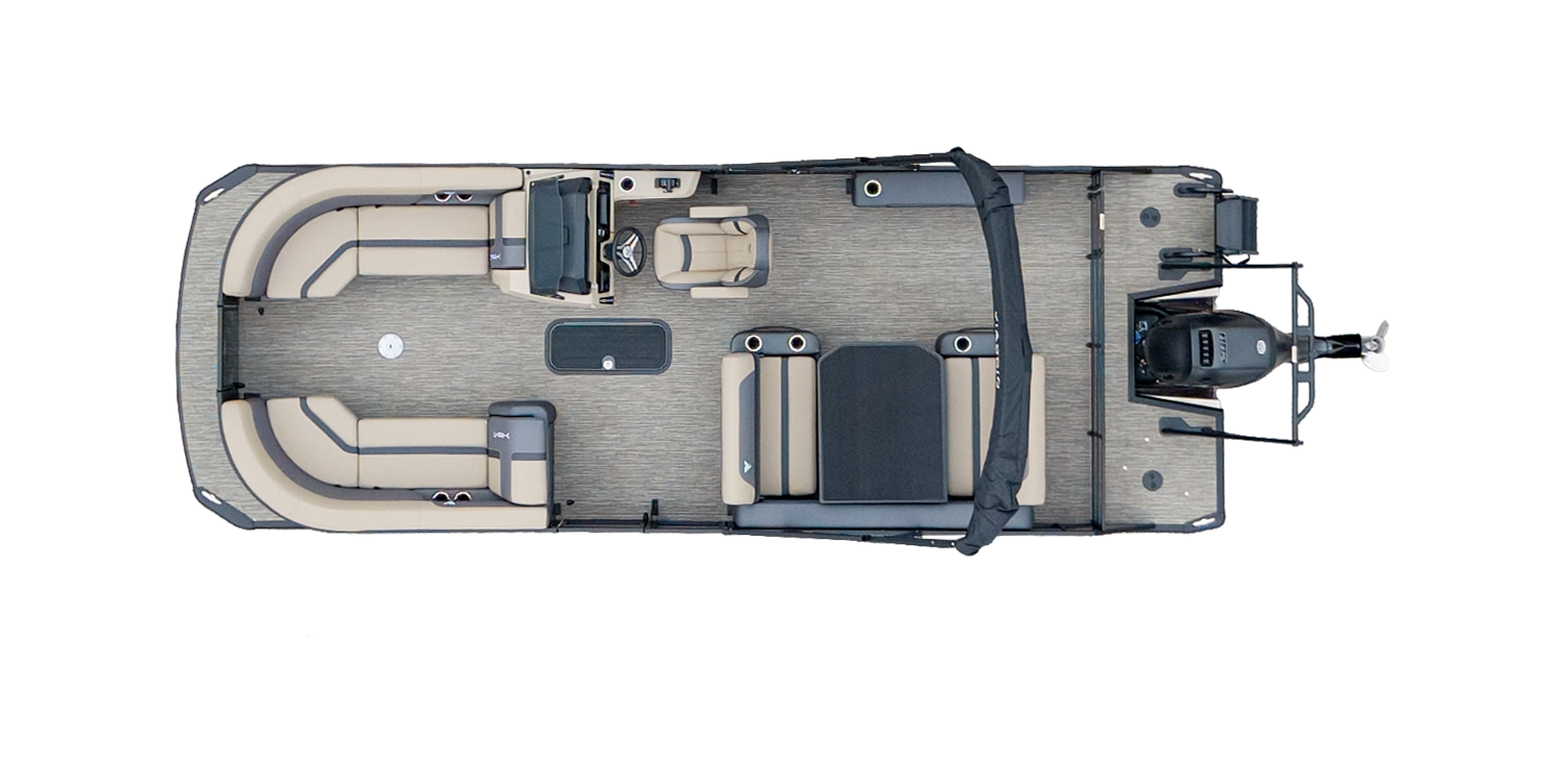 Overhead Picture Lago X-22D Pontoon Boat