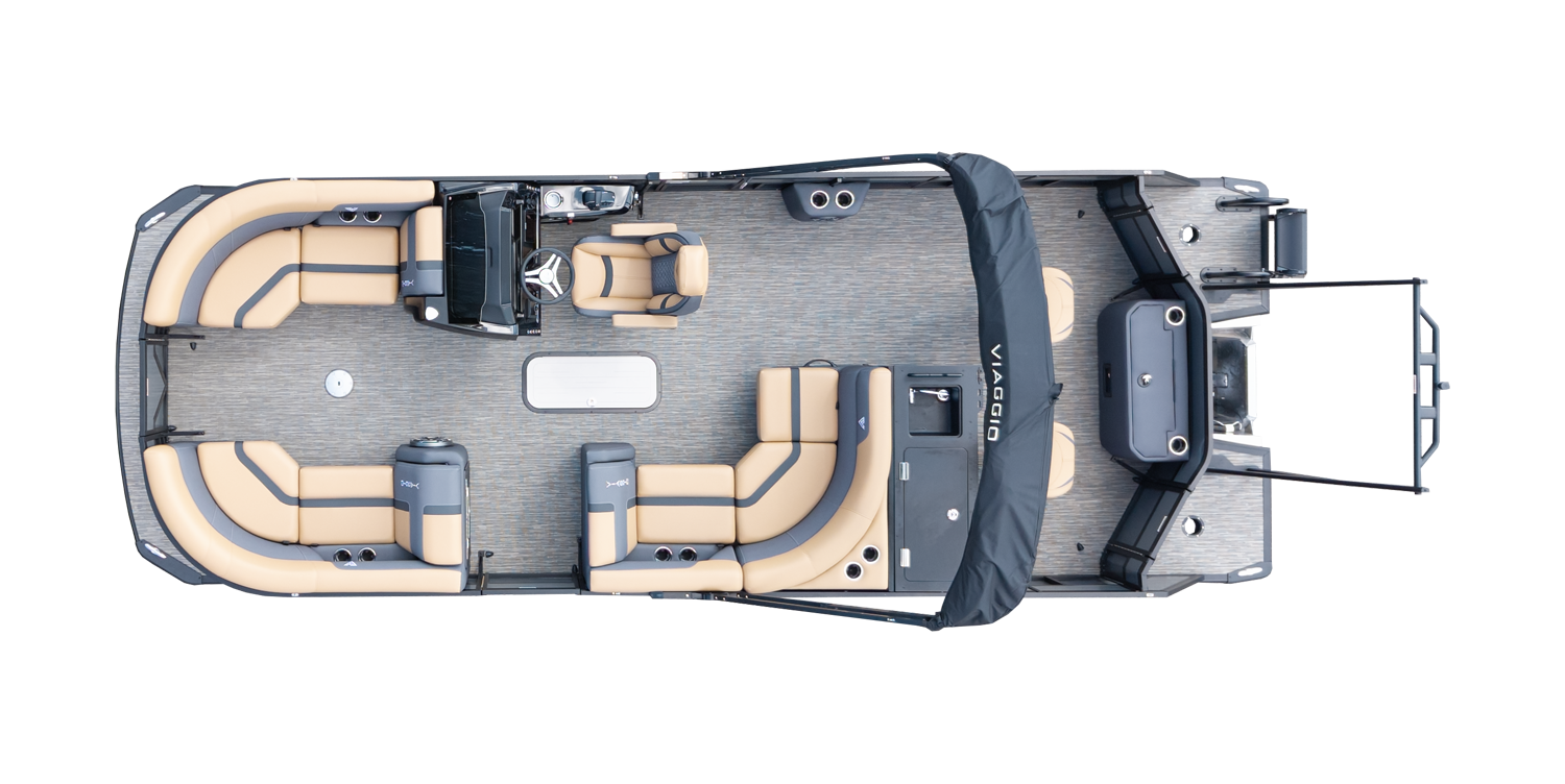 Overhead Picture Lago X-22R Pontoon Boat