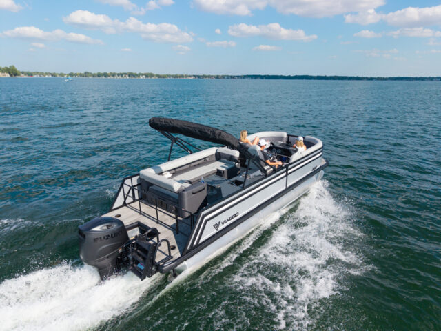 Overhead of bar model | Lago Z Pontoon Boat